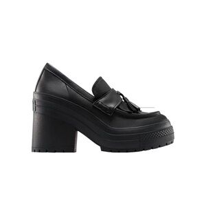 Converse 70 De Luxe Lug sole Platform Classic Black Loafers with Tassels